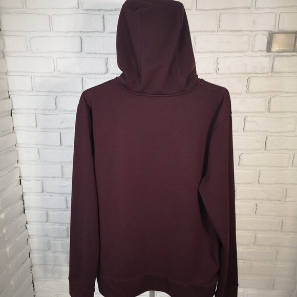 Aeropostale Men's Size Medium Burgundy Drawstring Scuba Hoodie - Picture 2 of 11